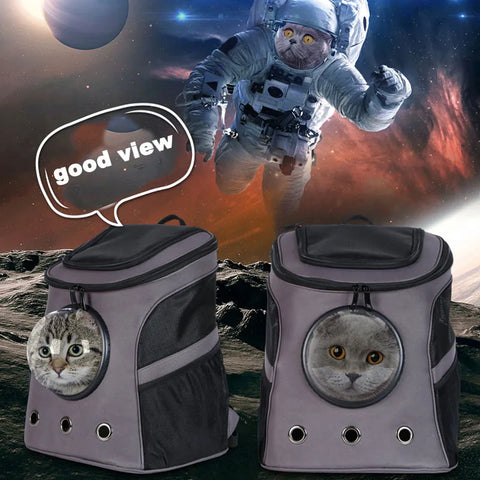 FatCat Backpack carrier with space capsule bubble